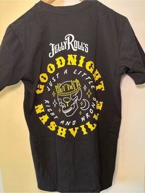 Jelly Roll's "Goodnight Nashville" Graphic Tee - Black & Yellow men’s Size Small